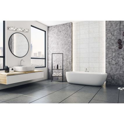 LED Krištáľové nástenné svietidlo ROMANCE 5xLED/3W/230V lesklý chróm