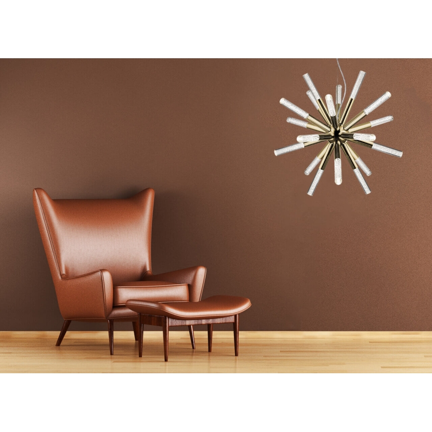 LED Luster na lanku EIRENE 18xLED/5W/230V zlatá