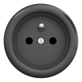 Kliklap - Retro domová zásuvka bez rámčeka 230 V antracitová