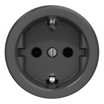 Kliklap - Retro domová zásuvka bez rámčeka SCHUKO 230V/16A antracit