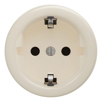 Kliklap - Retro domová zásuvka bez rámčeka SCHUKO 230V/16A béžová