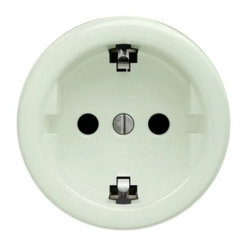 Kliklap - Retro domová zásuvka bez rámika SCHUKO 230V/16A mätovo zelená