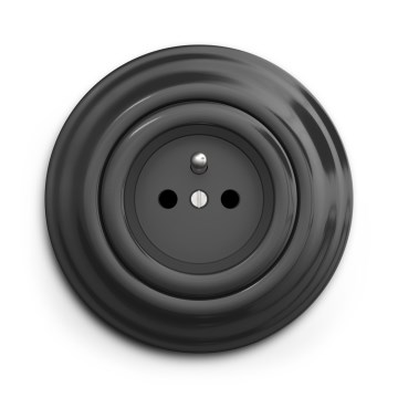 Kliklap - Retro domová zásuvka s rámikom 230V antracit