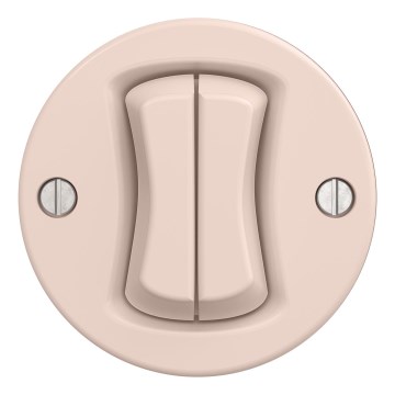 Kliklap - Retro dvojité tlačidlo bez rámčeka staroružové