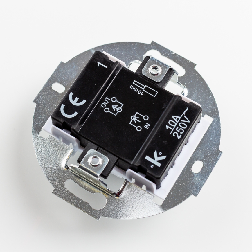 Kliklap - Retro jednopólový vypínač bez rámika č. 1 čierna