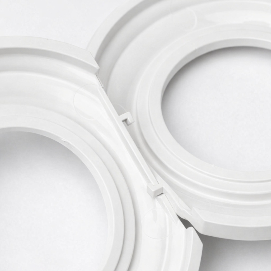 Kliklap - Retro koncový biely keramický rámček