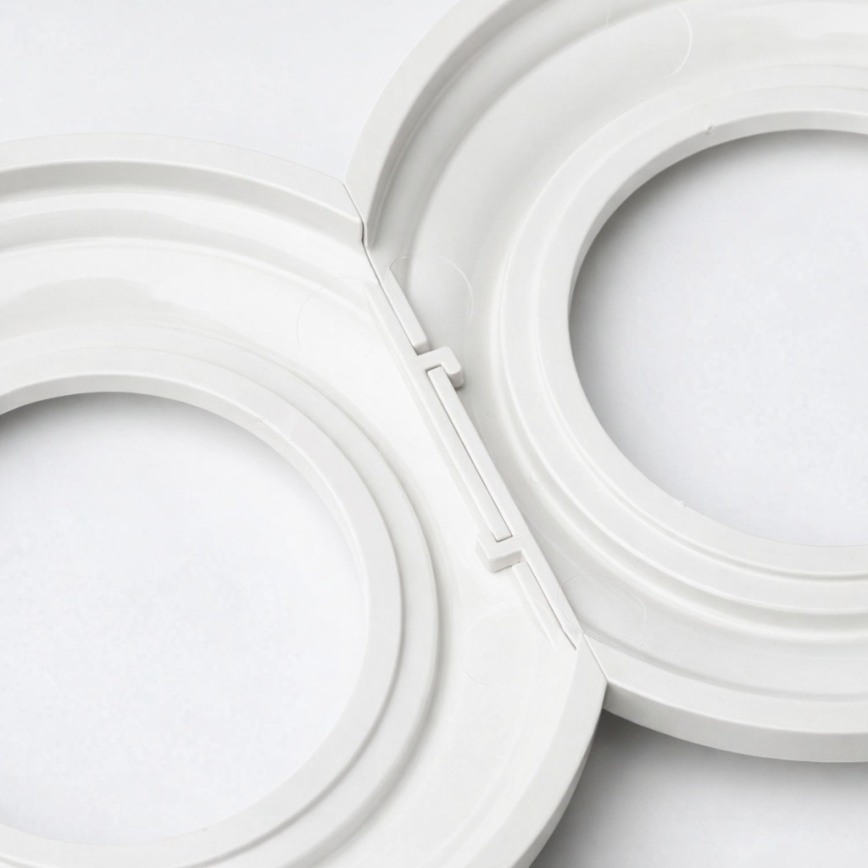 Kliklap - Retro koncový biely keramický rámček