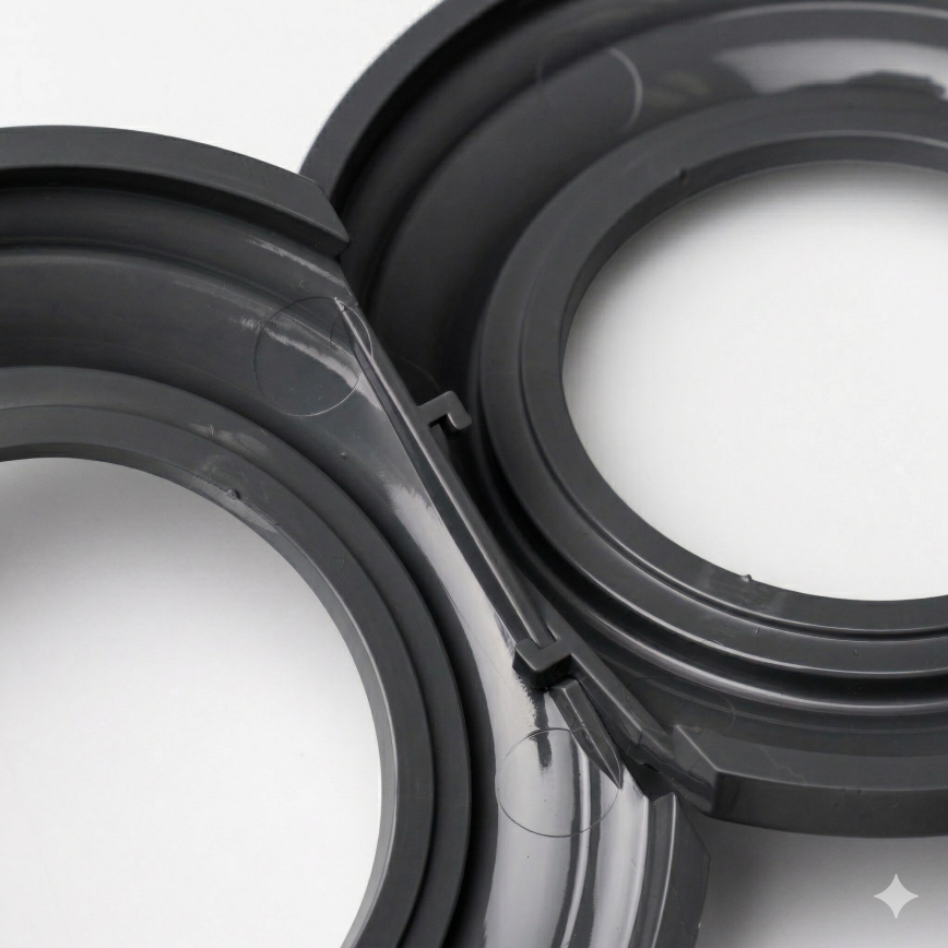 Kliklap - Retro stredový antracitový rámček