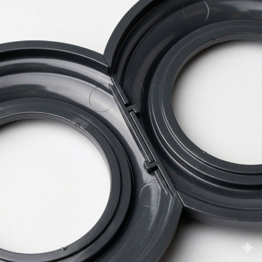 Kliklap - Retro stredový antracitový rámček