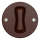 Kliklap - Retro tlačidlo bez rámčeka hnedé