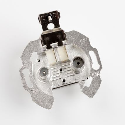 Kliklap - Retro účastnícka zásuvka TV+R (priebežná) s antracitovým rámikom