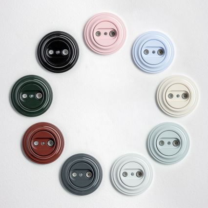 Kliklap - Retro účastnícka zásuvka TV+R (priebežná) s antracitovým rámikom