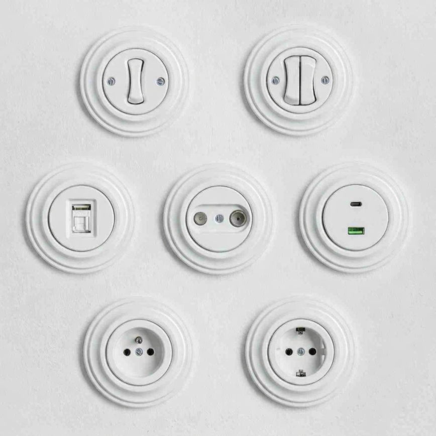 Kliklap - Snehobiele retro tlačidlo bez rámčeka