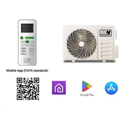 Klimatizácia 09K V1 2,6 kW Wi-Fi Tuya biela + diaľkové ovládanie