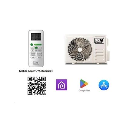 Klimatizácia 12K V1 3,5 kW Wi-Fi Tuya biela + diaľkové ovládanie
