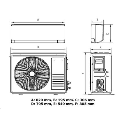 Klimatizácia 12K V1 3,65 kW Wi-Fi Tuya biela + diaľkové ovládanie