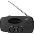 Kľukové AM/FM rádio so solárnym panelom a LED svietidlom s batériou 2000 mAh