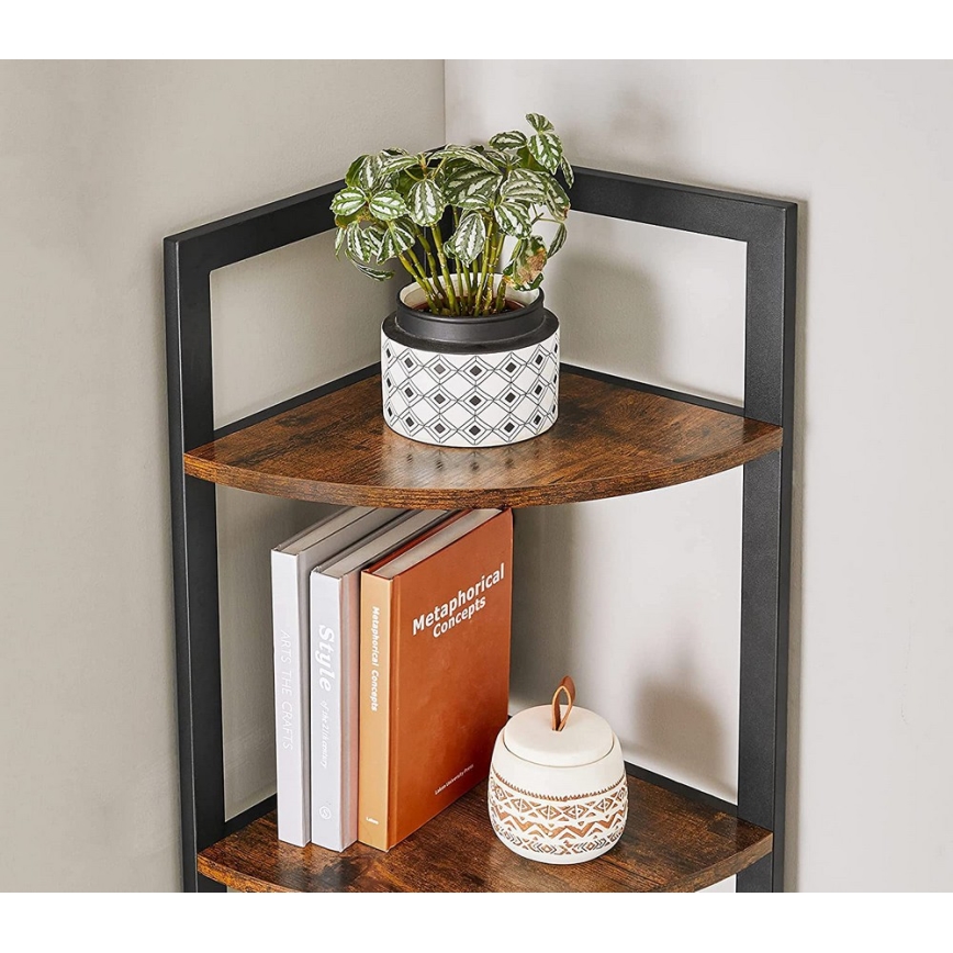 Knižnica NAVARO hnedá/čierna