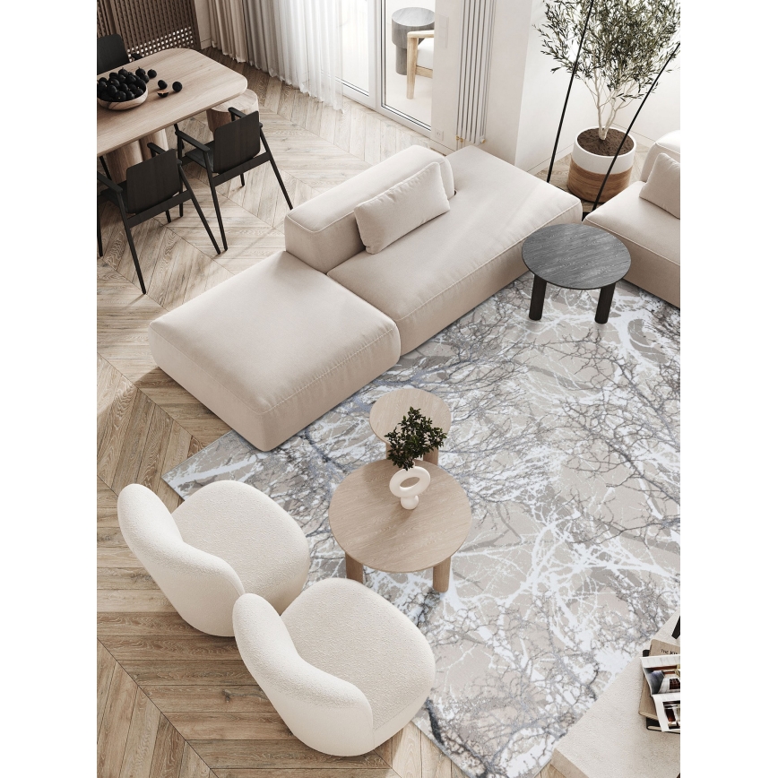 Koberec GRECE 120x170 cm 2150 g/m2 krémová/šedá/biela