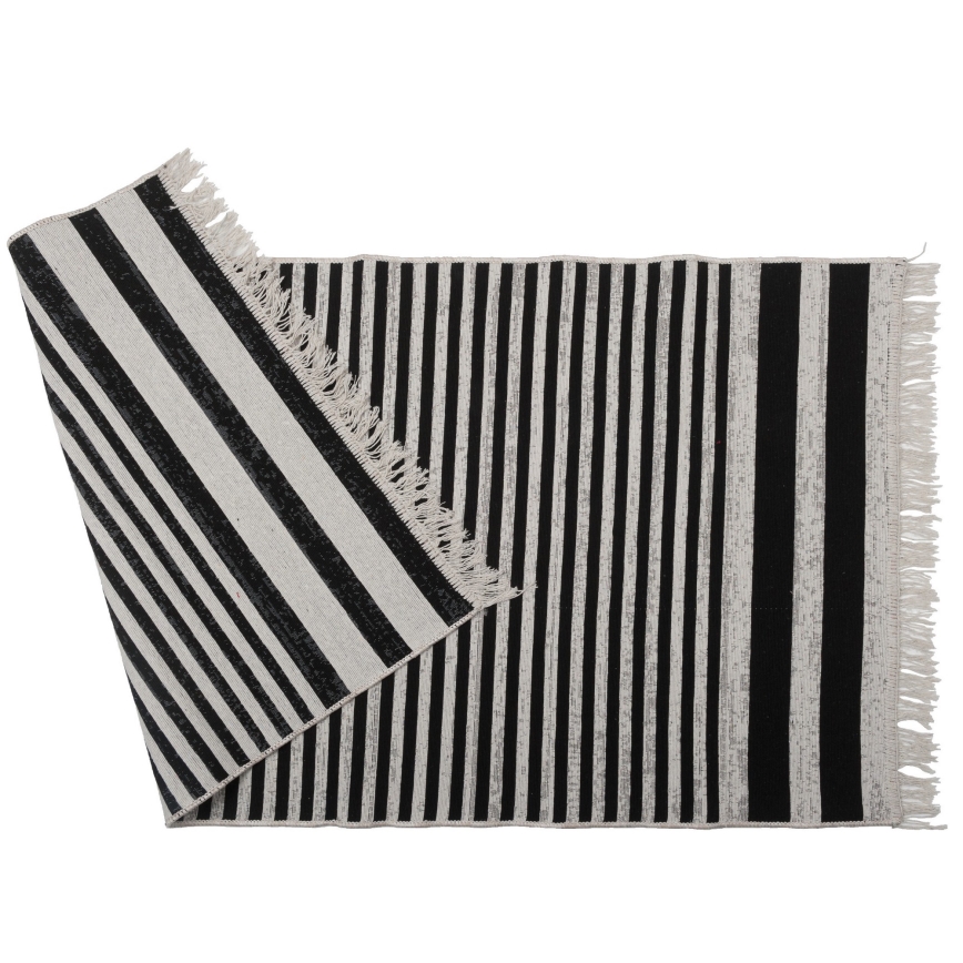 Koberec KILIM GOLD 60x120 cm čierna/biela