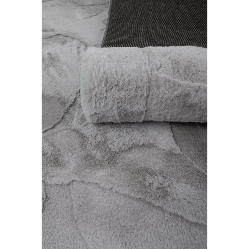 Koberec RABBIT 3D 80x150 cm svetlosivý