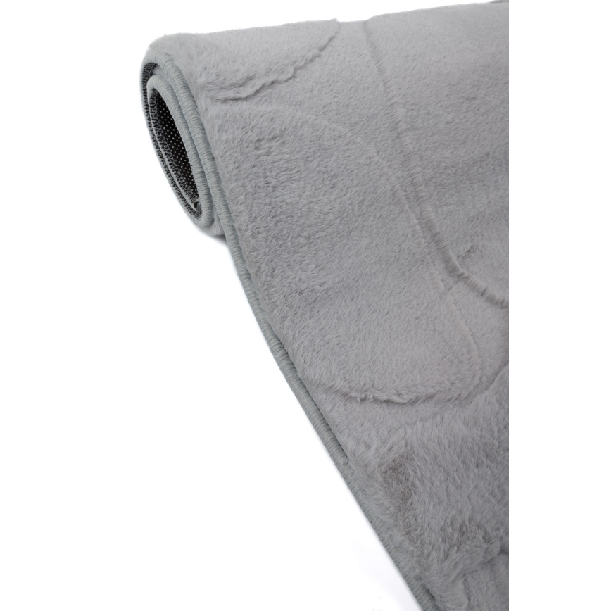 Koberec RABBIT 3D 80x150 cm svetlosivý