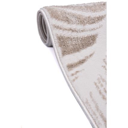 Koberec SALAMANCA 120x170 cm béžový/biely/listový vzor