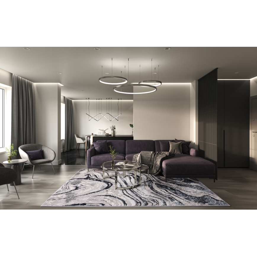 Koberec STONE 120x160 cm, sivá/antracit