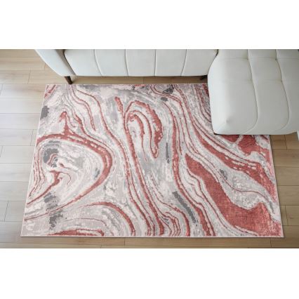 Koberec STONE 80x140 cm ružová/šedá