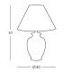 Kolarz 0014.74.7 - Stolná lampa BORDEAUX 1xE27/100W/230V