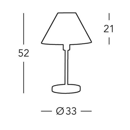 Kolarz 264.70.6 - Stolná lampa HILTON 1xE27/60W/230V