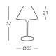 Kolarz 264.70.7 - Stolná lampa HILTON 1xE27/60W/230V