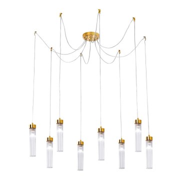 Kolarz 6009.30830 - Luster na lanku RAGGIO 8xE14/25W/230V pavúk 24K zlatý