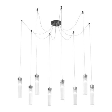 Kolarz 6009.30860 - Luster na lanku RAGGIO 8xE14/25W/230V pavúk matný chróm