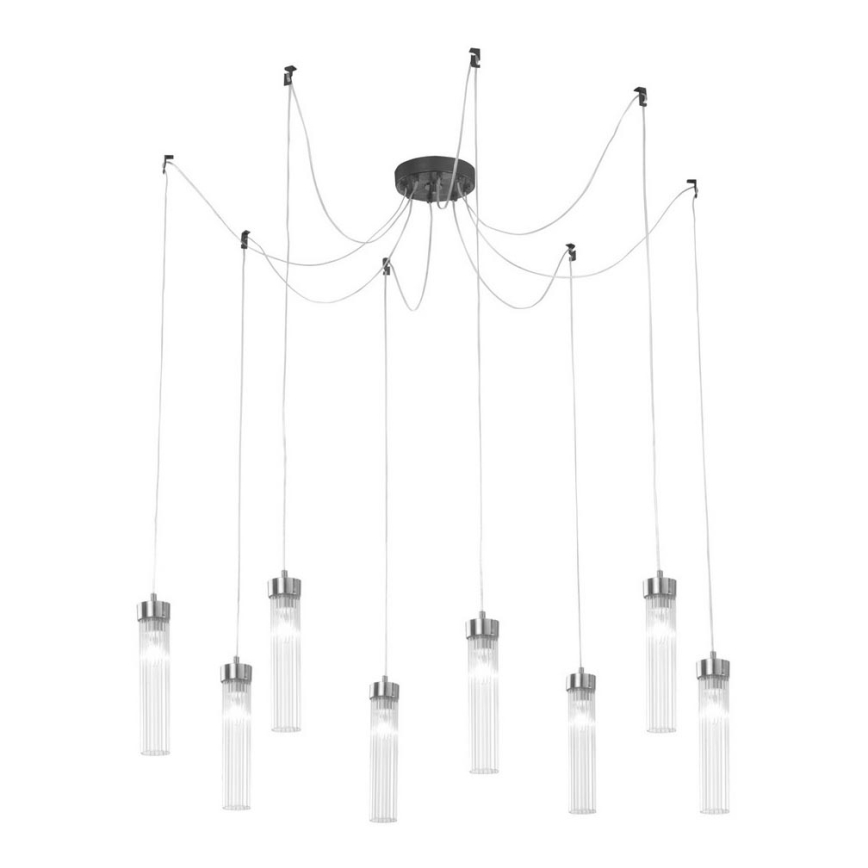 Kolarz 6009.30860 - Luster na lanku RAGGIO 8xE14/25W/230V pavúk matný chróm