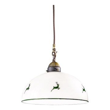 Kolarz 731.30.101 - Luster na lanku NONNA 1xE27/75W/230V pr. 30 cm jelene zelená