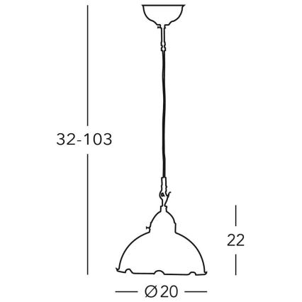 Kolarz 731.30.53 - Luster na lanku NONNA 1xE27/75W/230V