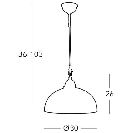 Kolarz 731.30.54 - Luster na lanku NONNA 1xE27/75W/230V