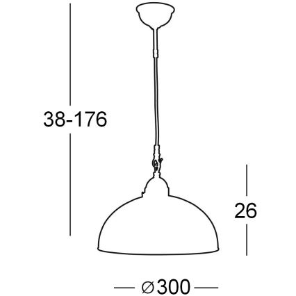 Kolarz 731.30.71 - Luster na lanku NONNA 1xE27/75W/230V červená