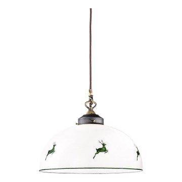 Kolarz 731.32.102 - Luster na lanku NONNA 1xE27/75W/230V pr. 36 cm jelene zelená