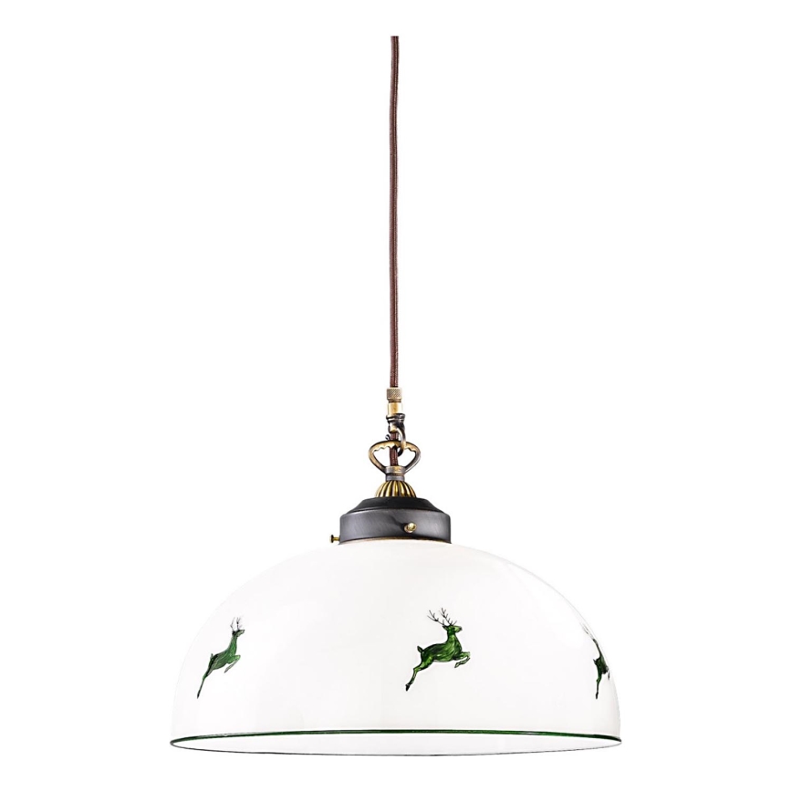 Kolarz 731.32.102 - Luster na lanku NONNA 1xE27/75W/230V pr. 36 cm jelene zelená