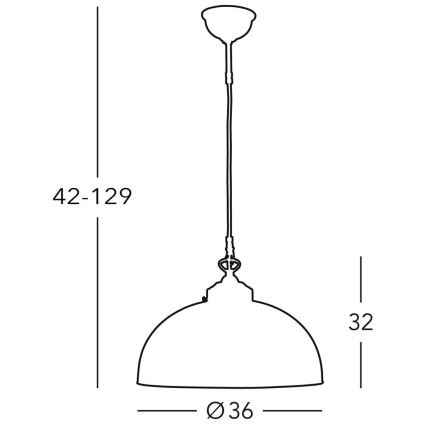 Kolarz 731.32.55 - Luster na lanku NONNA 1xE27/75W/230V