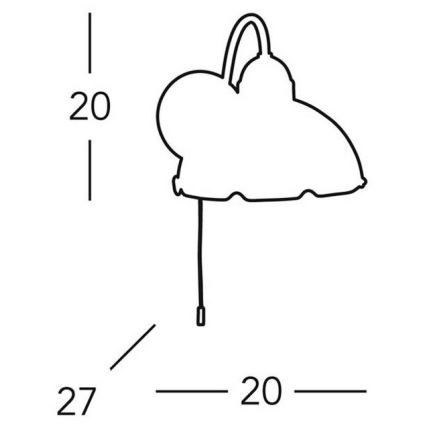 Kolarz 731.61.53 - Nástenné svietidlo NONNA 1xE27/75W/230V