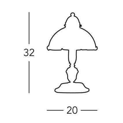 Kolarz 731.73.21 - Stolná lampa NONNA 1xE14/60W/230V zelená