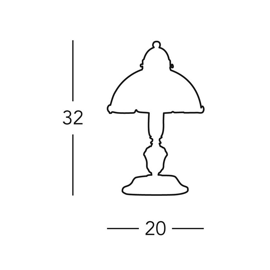 Kolarz 731.73.21 - Stolná lampa NONNA 1xE27/75W/230V zelená