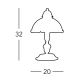 Kolarz 731.73.70 - Stolná lampa NONNA 1xE14/60W/230V