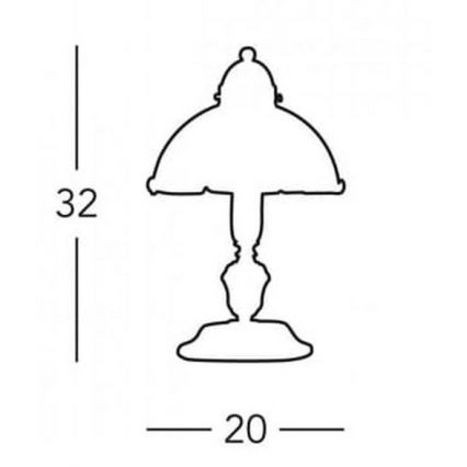Kolarz 731.73.73 - Stolová lampa NONNA 1xE27/75W/230V