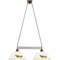 Kolarz 731.82.114 - Závesný luster NONNA na lanku 2xE27/75W/230V víno/jahody
