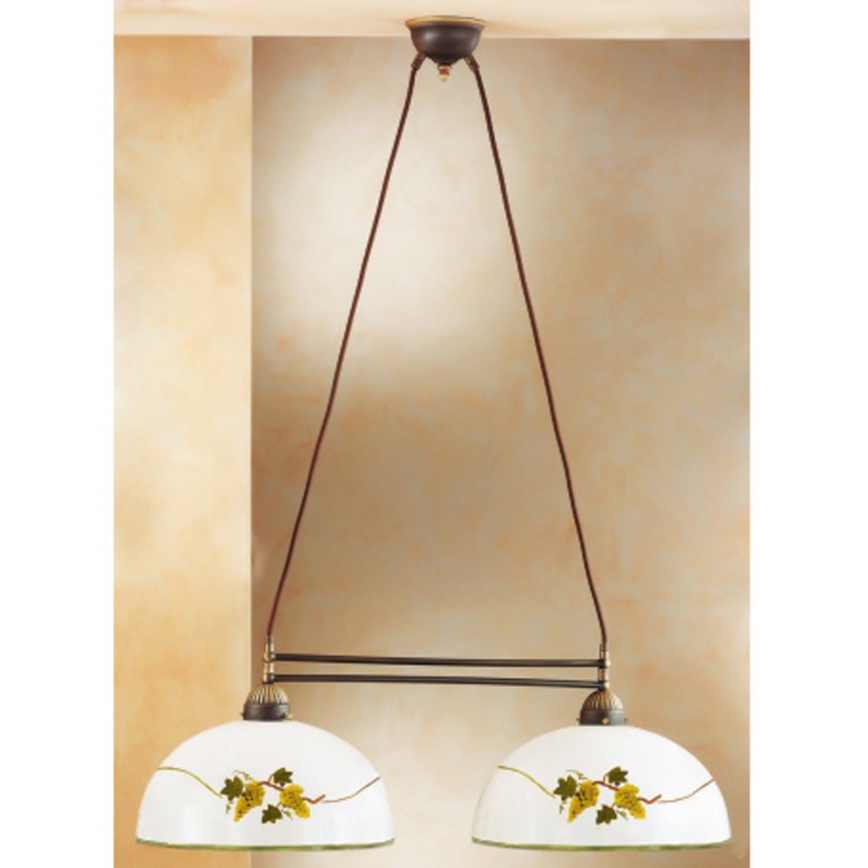 Kolarz 731.82.137 - Luster na lanku NONNA 2xE27/75W/230V víno