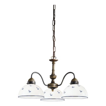 Kolarz 731.83.16 - Luster na reťazi NONNA 3xE27/75W/230V modrá